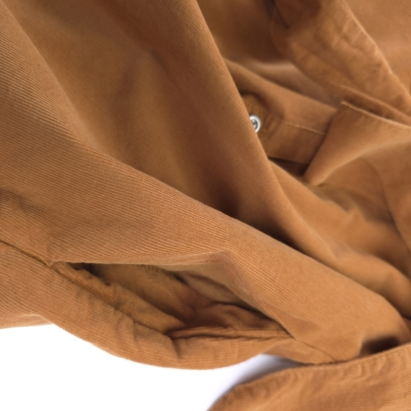 New Lucky Brand Brown Corduroy Button-Up Shirt Dress Sz Xs - Picture 2 of 7
